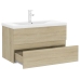 Mueble con lavabo madera de ingeniería roble Sonoma