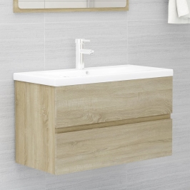 Mueble con lavabo madera de ingeniería roble Sonoma