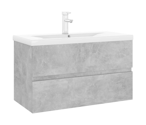 Mueble con lavabo madera de ingeniería gris hormigón