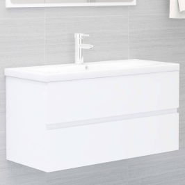 Mueble con lavabo madera de ingeniería blanco