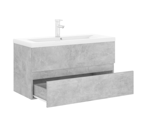 Mueble con lavabo madera de ingeniería gris hormigón