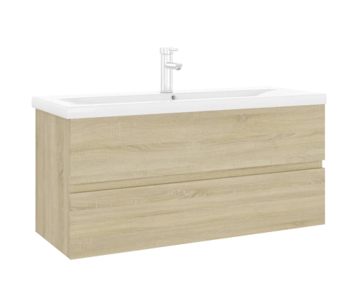 Mueble con lavabo madera de ingeniería roble Sonoma