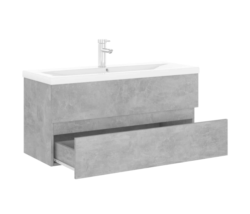 Mueble con lavabo madera de ingeniería gris hormigón