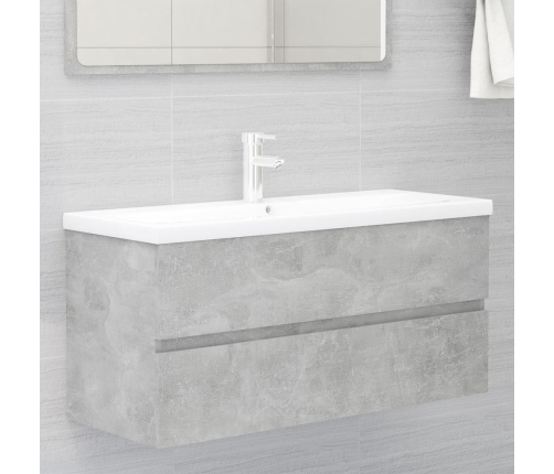 Mueble con lavabo madera de ingeniería gris hormigón