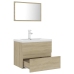 Conjunto de muebles de baño madera contrachapada roble Sonoma