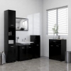 Juego de muebles de baño 4 piezas negro