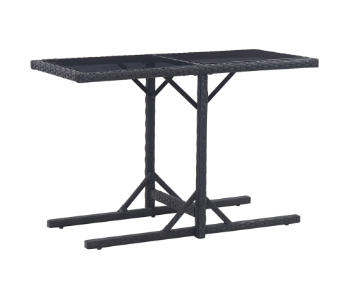 Juego de comedor para jardín 3 piezas negro