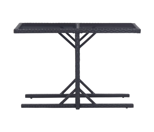 Juego de comedor para jardín 3 piezas negro