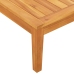 Banco de jardín y mesa cojines crema madera maciza de acacia