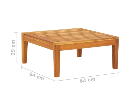 Set muebles de jardín 2 pzas cojines crema madera de acacia