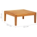 Set muebles de jardín 2 pzas cojines crema madera de acacia