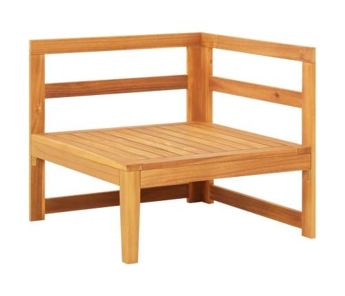 Set muebles de jardín 2 pzas cojines crema madera de acacia