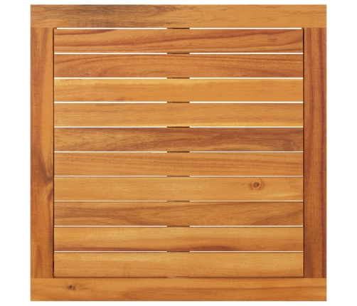 Set muebles de jardín 2 pzas cojines crema madera de acacia