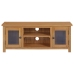 Mueble para TV madera maciza de roble 110x35x44 cm