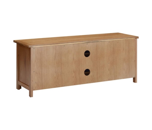 Mueble para TV madera maciza de roble 110x35x44 cm