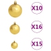 Set de bolas de Navidad 120 pzas con pico 300 LED dorado bronce