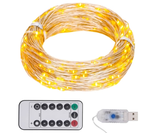 Tira de luces con 300 LED PVC blanco cálido 30 m