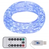 Tira de luces LEDs con 150 LEDs azul 15 m PVC