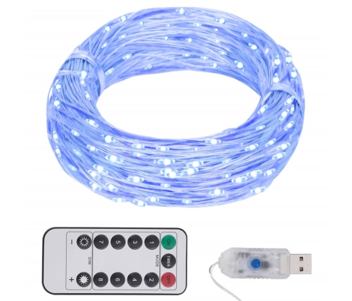 Tira de luces LEDs con 150 LEDs azul 15 m PVC