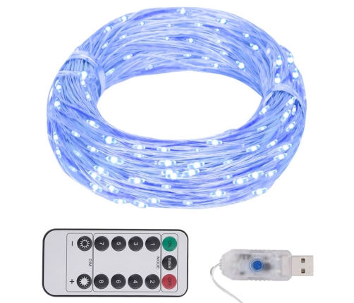 Tira de luces con 300 LED PVC azul 30 m