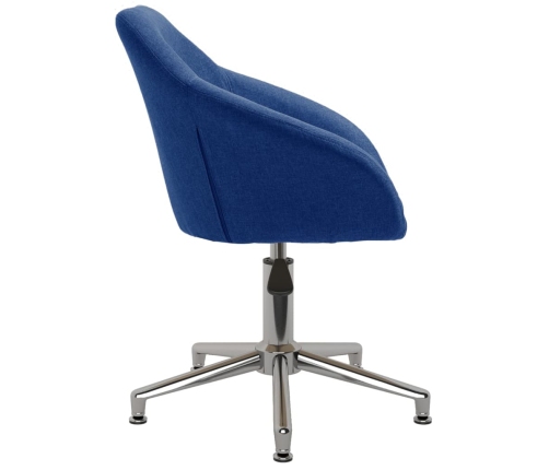 Silla de oficina giratoria de tela azul