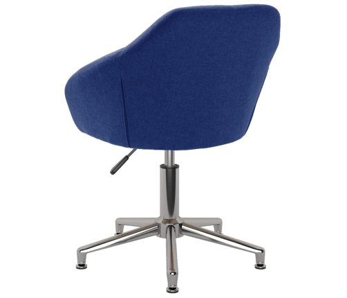 Silla de oficina giratoria de tela azul