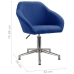 Silla de oficina giratoria de tela azul