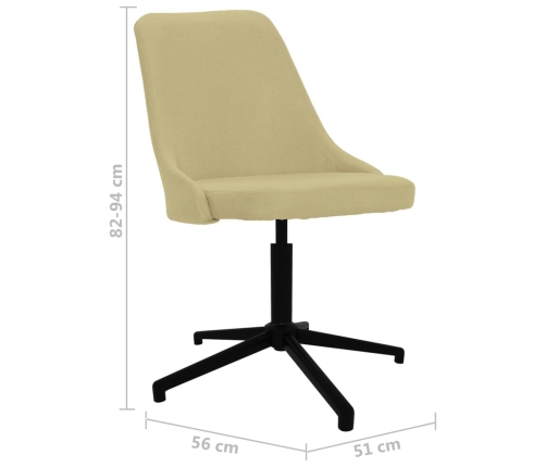 Silla de comedor giratoria tela verde