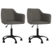 Sillas de comedor giratorias 2 unidades terciopelo gris oscuro