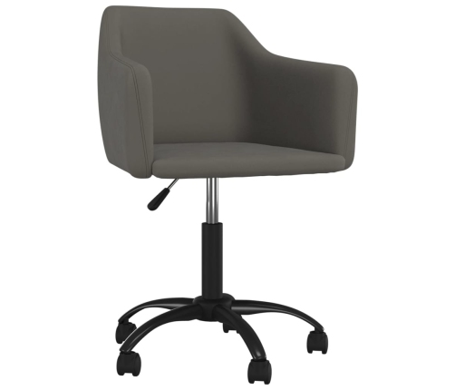 Sillas de comedor giratorias 2 unidades terciopelo gris oscuro