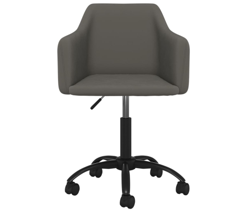 Sillas de comedor giratorias 2 unidades terciopelo gris oscuro
