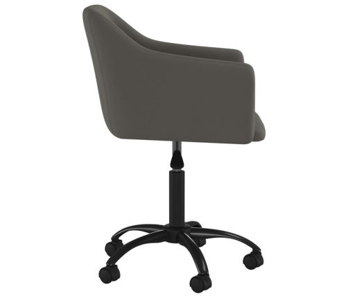Sillas de comedor giratorias 2 unidades terciopelo gris oscuro