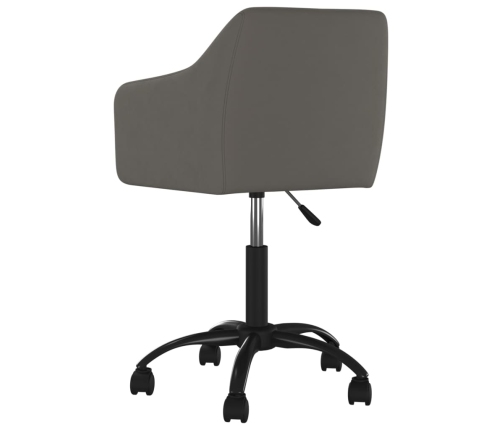 Sillas de comedor giratorias 2 unidades terciopelo gris oscuro