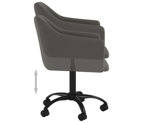 Sillas de comedor giratorias 2 unidades terciopelo gris oscuro