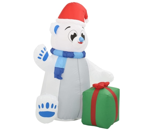 Oso polar inflable de Navidad LED interior y exterior 1,8 m