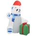 Oso polar inflable de Navidad LED interior y exterior 1,8 m