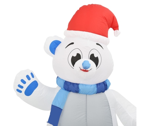 Oso polar inflable de Navidad LED interior y exterior 1,8 m