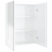 Armario de espejo de baño MDF blanco brillante 60x15x75 cm