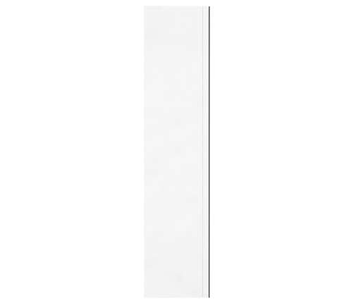 Armario de espejo de baño MDF blanco brillante 60x15x75 cm