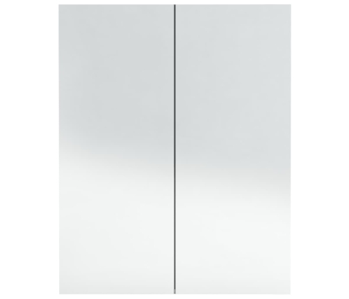 Armario de espejo de baño MDF gris antracita 60x15x75 cm