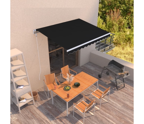Toldo retráctil automático gris antracita 300x250 cm