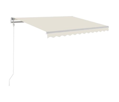 Toldo automático con LED sensor de viento color crema 300x250cm