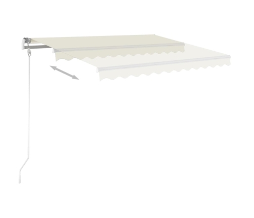 Toldo automático con LED sensor de viento color crema 300x250cm