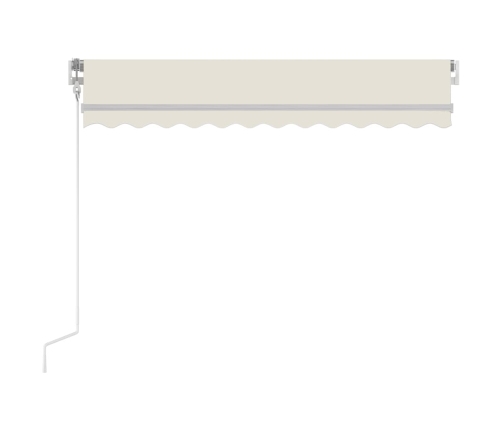 Toldo automático con LED sensor de viento color crema 300x250cm