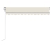 Toldo automático con LED sensor de viento color crema 300x250cm