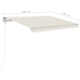 Toldo automático con LED sensor de viento color crema 300x250cm