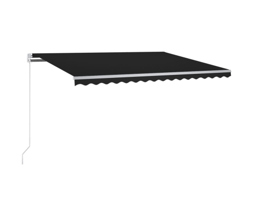 Toldo automático LED sensor de viento gris antracita 300x250 cm