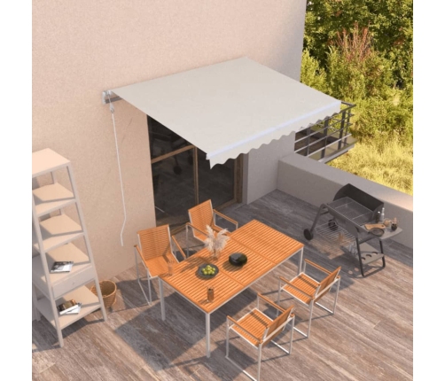 Toldo retráctil automático crema 350x250 cm