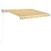 Toldo retráctil automático amarillo y blanco 350x250 cm