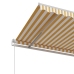 Toldo retráctil automático amarillo y blanco 350x250 cm